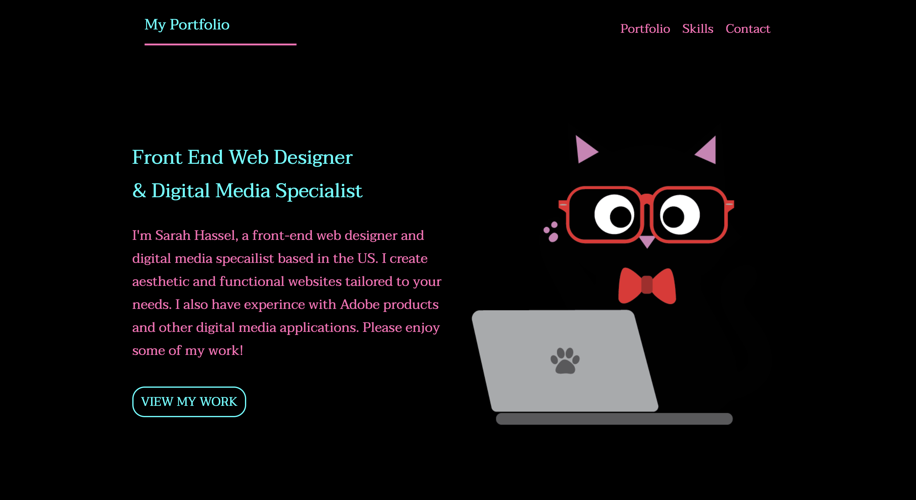 Kitty portfolio website
