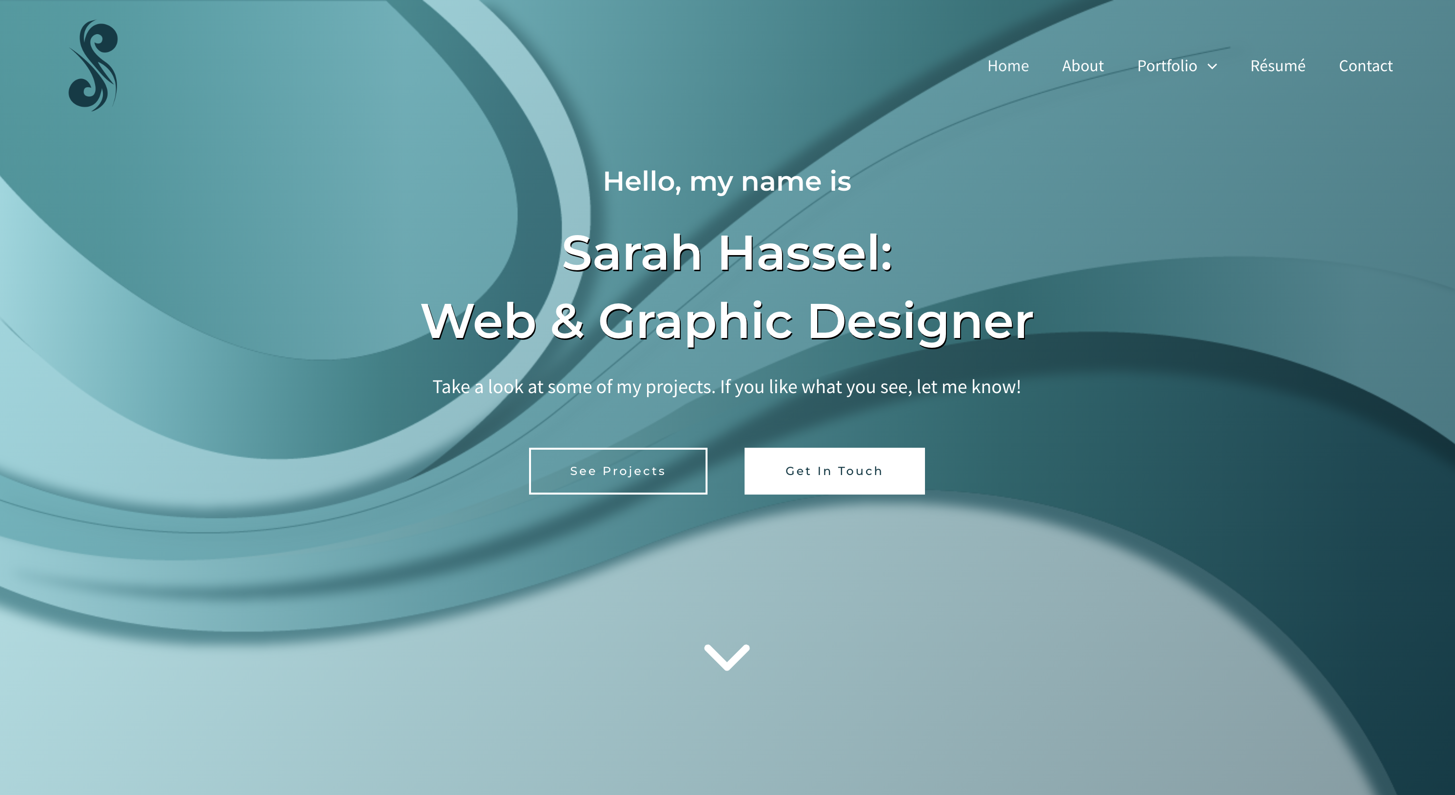 Sarah's wordpress portfolio website